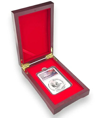 2024年 オーストラリア 1オンス シルバー クッカバラ NGC MS70 ER - 国旗ラベル付き 木箱付き 48,180円