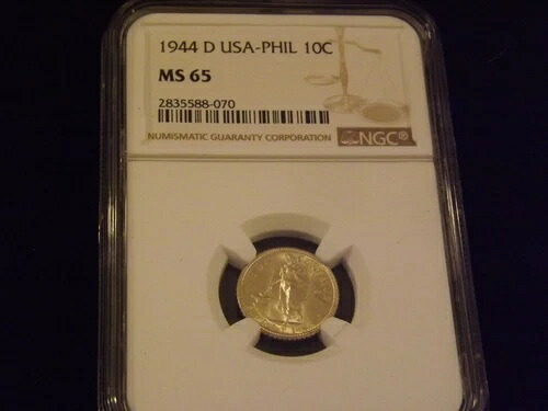 1944 D 10C フィリピン NGC 65