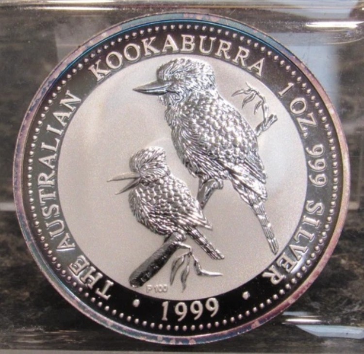 1999年 オーストラリア クッカバラ 1オンス .999 純銀貨 1年目 美しい色調