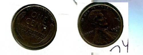 1928年製 リンカーンヘッド ペニー BU 7417S