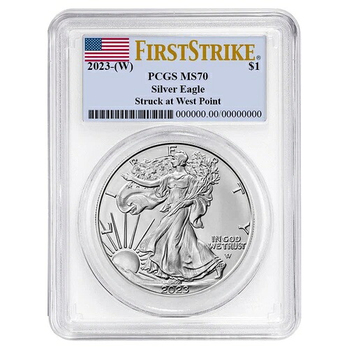 2023年 (W) 1ドル アメリカン シルバー イーグル PCGS MS70 FS フラッグラベル ホワイトフレーム