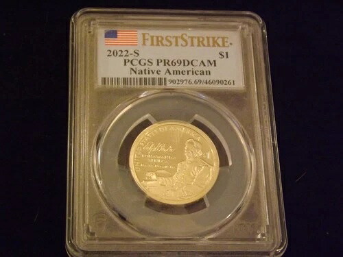 2022-S 1ドル ネイティブアメリカン ファーストストライク PCGS PR 69