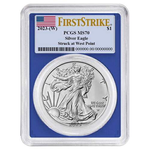2023年 (W) 1ドル アメリカン シルバー イーグル PCGS MS70 FS フラッグラベル ブルーフレーム 48,180円