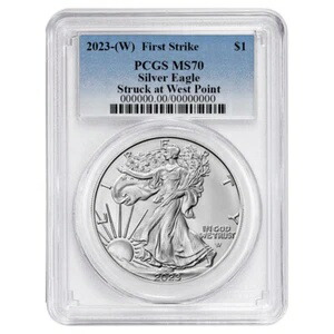 2023年 (W) 1ドル 1オンス アメリカンシルバーイーグル PCGS MS70 FS ブルーラベル