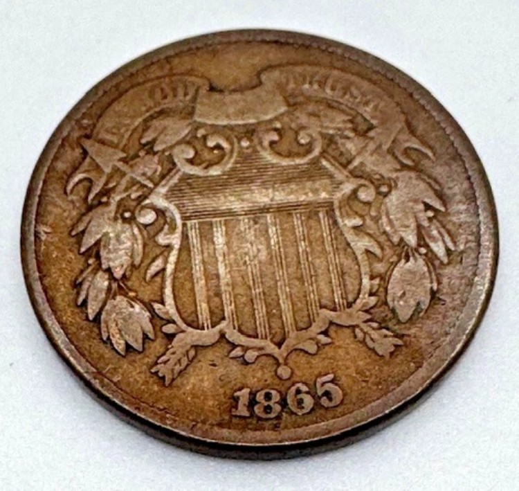 1865年 2セント硬貨
