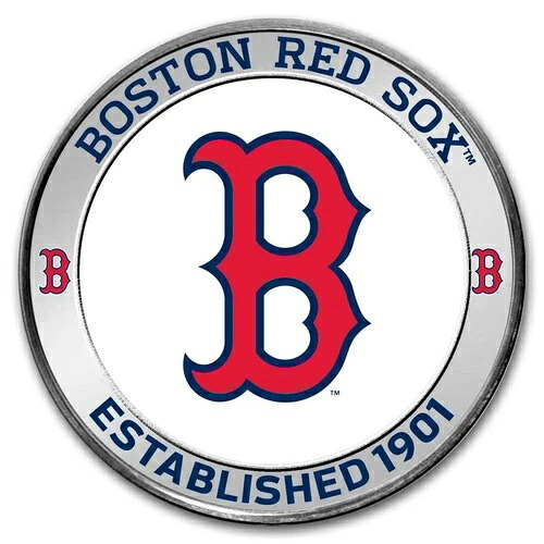 MLB ボストン レッドソックス 1オンス シルバー カラーラウンド (箱付き)