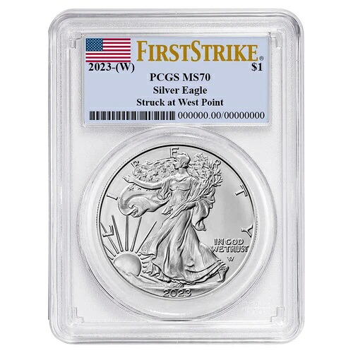 2023年 (W) 1ドル アメリカン シルバー イーグル PCGS MS70 FS フラッグラベル