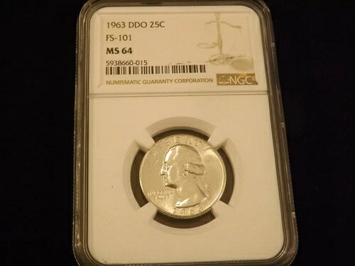 1963年 25セント DDO ハーフダラー NGC MS 64 48,180円