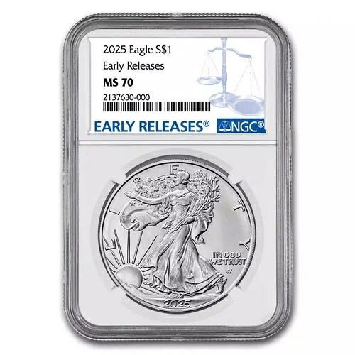 2025 アメリカン シルバー イーグル NGC イーグル ER MS70