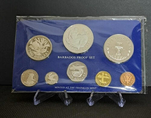 楽天市場】1975年 バルバドス プルーフセット 8枚 フランクリンミント