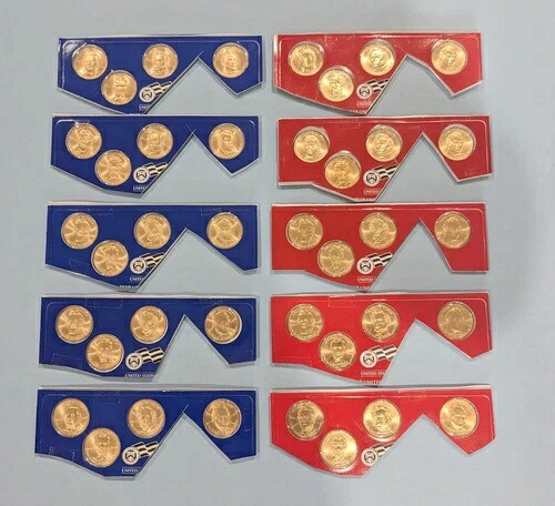 2010年 P&D BU 大統領ドルセット 5枚セット（SATIN Mint Set-40枚）