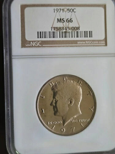 1971年ケネディハーフダラー NGC MS66