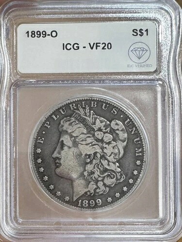 1899 O モルガン シルバー ダラー ICG VF-20 IDC 検証済み