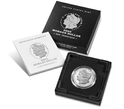 2023年 S モーガン シルバードル プルーフコイン OGP & COA 送料無料