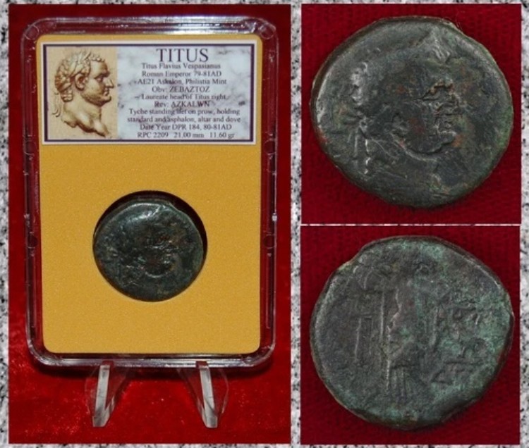 古代ローマ帝国 TITUS ティケ・オン・ガレー 希少なアスカロン、フィリスティア・ミント！ 96,800円