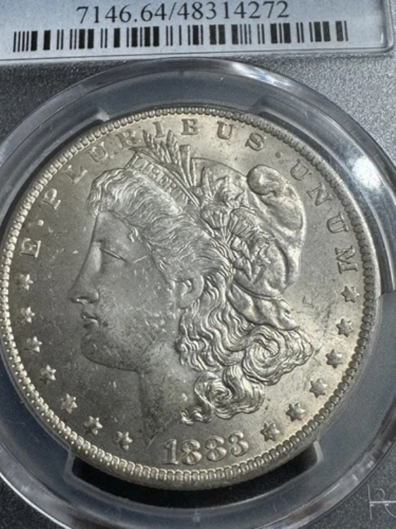 1883-O モルガン銀貨、PCGS MS 64、送料無料 96,800円