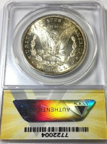 1882 S モーガン シルバー ダラー 素晴らしいミント ステート MS63 ANACS 素晴らしい!
