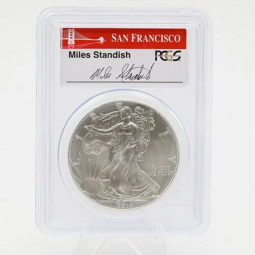 2014 S シルバーイーグル MS70 PCGS ファーストストライク マイル・スタンディッシュサイン サンフランシスコ
