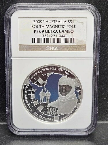 2009年 オーストラリア 南磁極 1オンス .999 シルバー NGC PF69 ウルトラカメオ