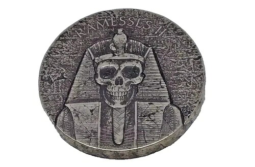 2017年 2オンス ラムセス2世 アフターライフ エジプト銀貨 .999 チャド共和国