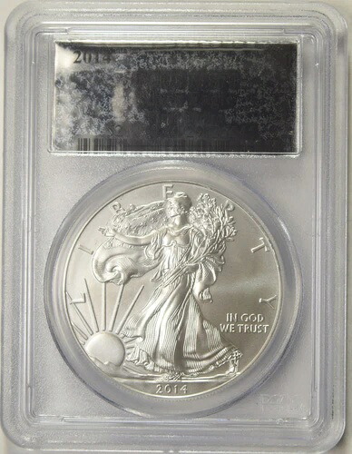 2014年 シルバーイーグル PCGS MS-70 ファーストストライク シルバーラベル #35545