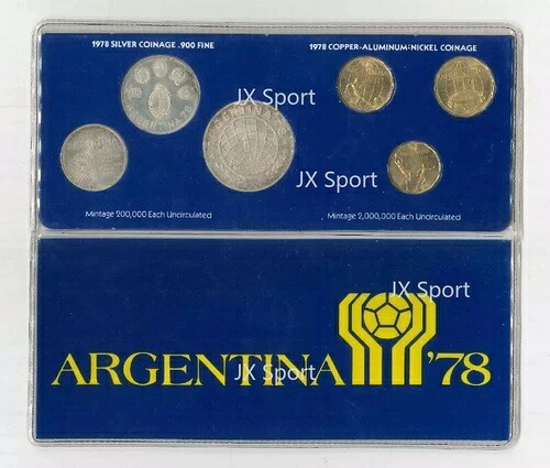 アルゼンチン 1978年サッカーワールドカップ 銅貨*3枚+銀貨*3枚 1
