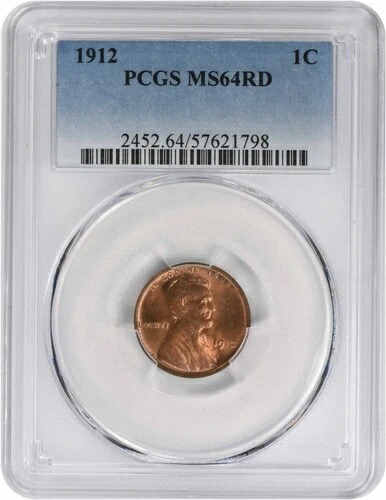 1912年リンカーンセント MS64RD PCGS
