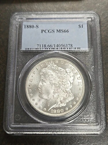 1880-S モルガン銀貨 PCGS MS-66 S66 美しい高品位