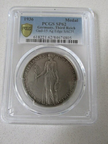 1936年ドイツ第三帝国オリンピック銀メダル...PCGS SP62