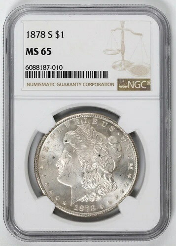 1878-S 1ドル モルガン・ダラー NGC MS65