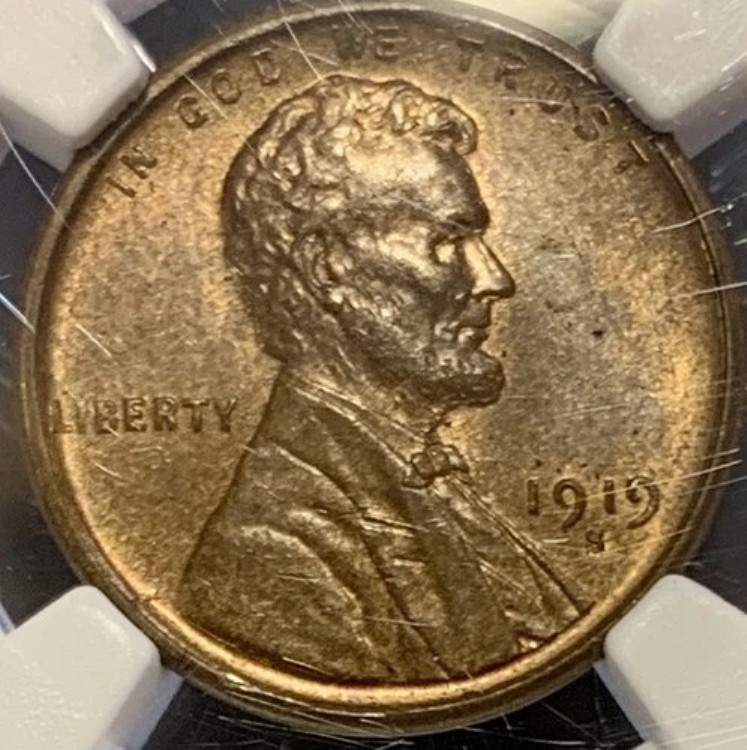 1919年 S リンカーン ウィート セント 1C NGC MS64RB セミキーデイト、RD リバース