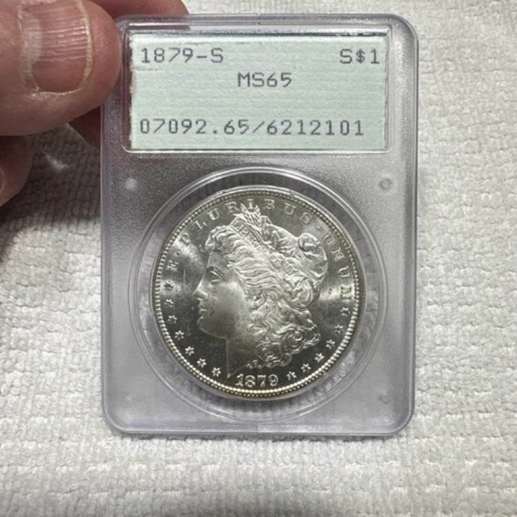 1879 S $1 モーガン シルバー ダラー PCGS MS65 OGH RATTLER クリーン チーク グレート コイン。 152,900円