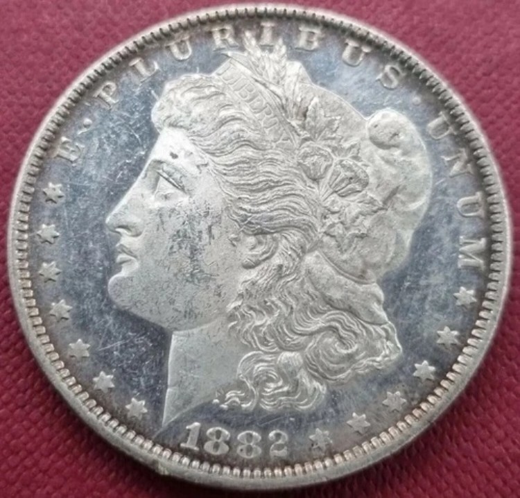 1882年 O モルガン・ダラー 1ドル 高品位 BU DMPL トーン #42459