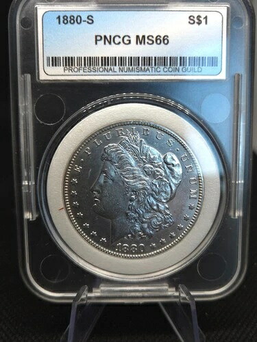 1880-S モルガン銀貨 ?REV 79 PNCG MS66 ? 金庫保管 ウルトラジェム