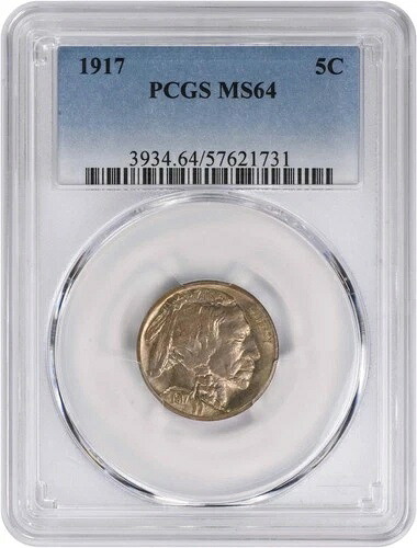 1917年 バッファローニッケル MS64 PCGS