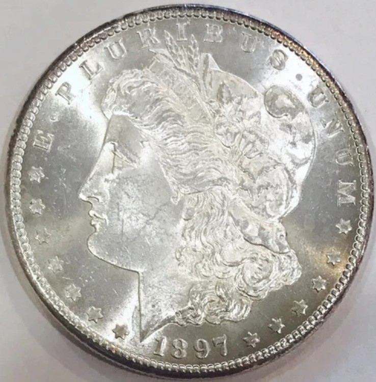 ??1897 S モーガン??素晴らしい宝石+++??非常に希少な??素晴らしい宝石??