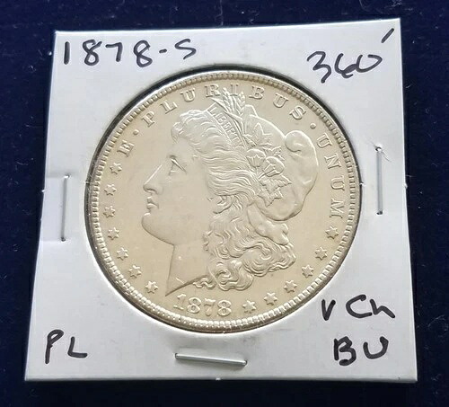 1878-S モルガン銀貨 | PL V Ch BU | 銀貨 $1 MSD | サンフランシスコ