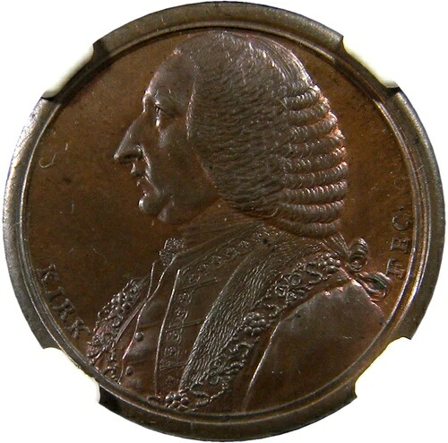 イギリス 1773年頃 ウィリアム・ベックフォード・メダル NGC MS 65 BN (19-11)