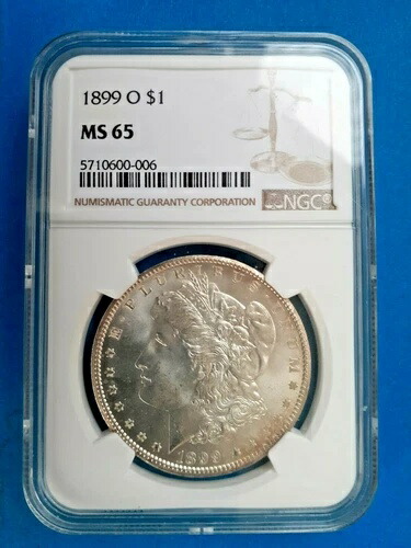 1899年 O モルガン銀貨、NGC MS 65 - ブリリアントラスター