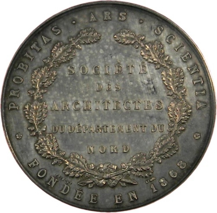 1879年フランス建築家協会銀メダル（オマー・コッケンポット）NGC MS 61