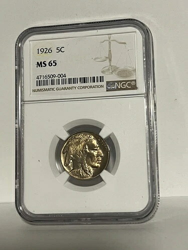 NGC MS-65 1926-P バッファローニッケル