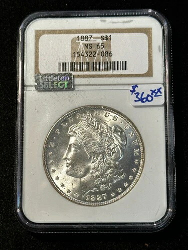 1887年 モルガン・ダラー NGC MS 65