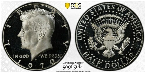 1970年 S 50セント プルーフ ケネディ ハーフダラー PCGS PR 69 DCAM 新品鑑定済み