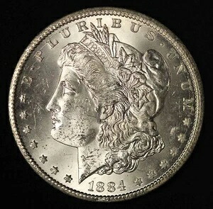 1884-CC カーソンシティ 1ドル モルガン銀貨 - 米国送料無料