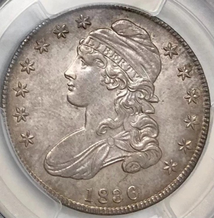 1836年製 キャップドバスト ハーフダラー PCGS AU 詳細 150,700円
