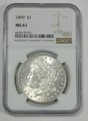 1899年 モルガン・ダラー NGC MS 61 認定シルバーダラー