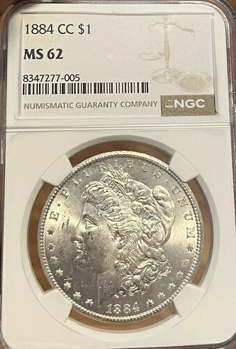 1884-CC NGC MS62 モルガン銀貨 150,700円