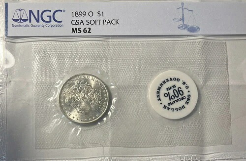 1899-O GSAソフトパック！NGC MS 62 モルガン銀貨