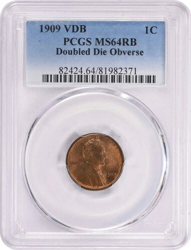 1909 VDB リンカーン セント DDO MS64RB PCGS