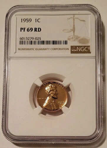 1959年リンカーン記念館セントプルーフ PF69 レッド NGC